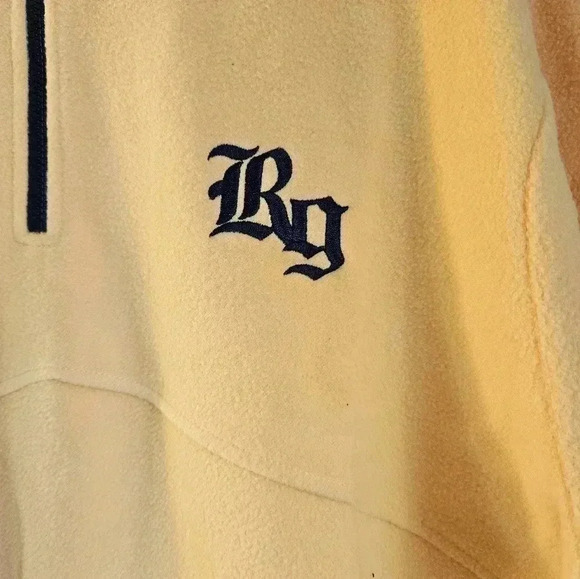 Raw gear 3/4 zip up pull over fleece yellow mens small - Picture 2 of 8